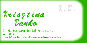 krisztina danko business card